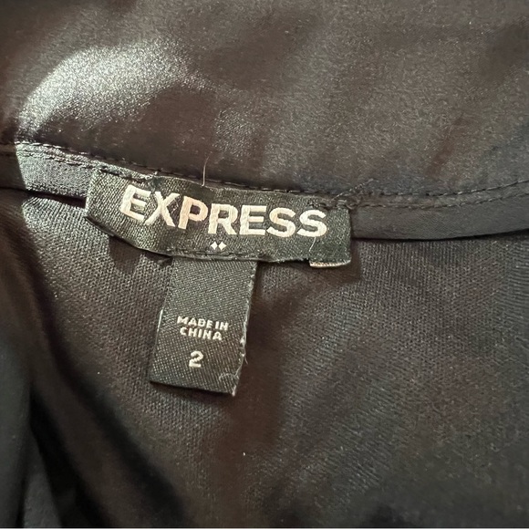 Express Black Fringe Mini Skirt - Picture 6 of 10